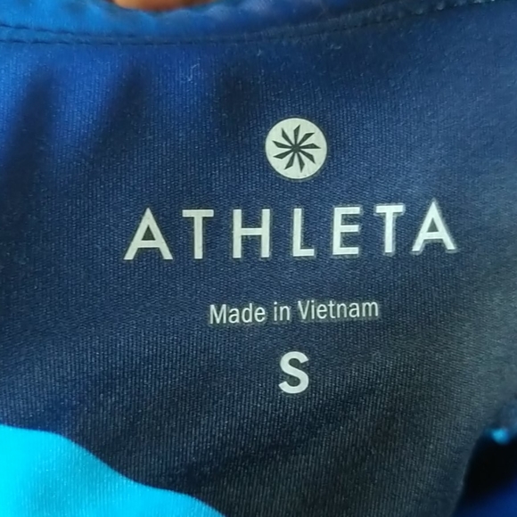 Athleta Work Out Leggings Blue and Black Size S - Picture 8 of 10